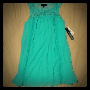 Aqua Lace Tank Top Dress